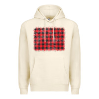 Distressed Buffalo Plaid Background Premium Hoodie | Teevron