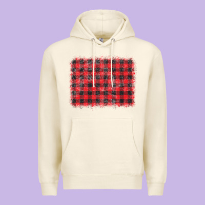 Distressed Buffalo Plaid Background Premium Hoodie Designed By Cowcowdesign