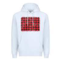 White distressed buffalo plaid background Premium Hoodie - CowCowDesign