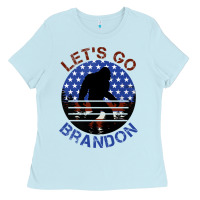 Baby Blue let's go brandon bigfoot Ladies Tee - Jasminsmagicworld