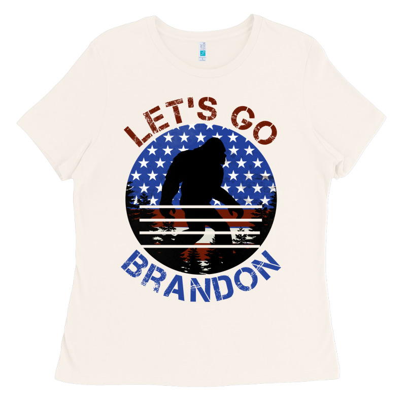 Let's Go Brandon Bigfoot Ladies Tee by Jasminsmagicworld | Teevron