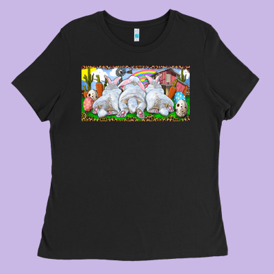 Easter Bunnies Ladies Tee Designed By Ranaportraitstore
