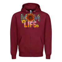 Burgundy Mom life Mother's Day Zipper Hoodie - CowGirlArtShop