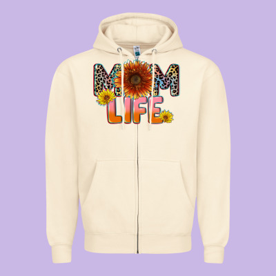Mom Life Mother's Day Zipper Hoodie Designed By Cowgirlartshop