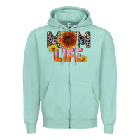 Seafoam Mom life Mother's Day Zipper Hoodie - CowGirlArtShop