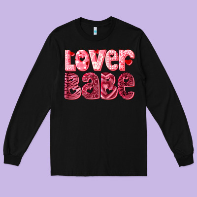 Lover Babe Long Sleeve Tee Designed By Ranaportraitstore