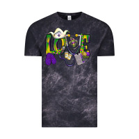 Cloud Black Mardi Gras Love Nurse Vintage Tee - BundleAndBundleShop