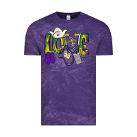 Cloud Purple Mardi Gras Love Nurse Vintage Tee - BundleAndBundleShop