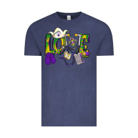 Vintage Denim Mardi Gras Love Nurse Vintage Tee - BundleAndBundleShop