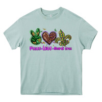 Arona peace love mardi gras Heavy Core Tee - BarkalooDesign