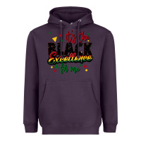 Plum It's the black excellence for me Heavyweight Hoodie - FaDigitalArtStudio