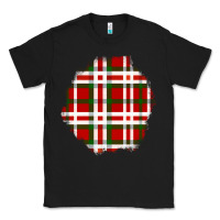 Black Christmas Tartan Patch Classic Tee - BundleAndBundleShop