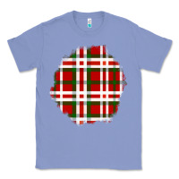 Colony Blue Christmas Tartan Patch Classic Tee - BundleAndBundleShop