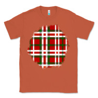 Copper Christmas Tartan Patch Classic Tee - BundleAndBundleShop