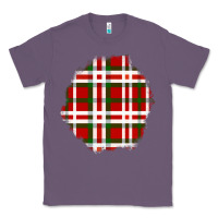 Lavender Christmas Tartan Patch Classic Tee - BundleAndBundleShop