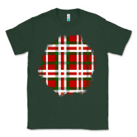 Sports Green Christmas Tartan Patch Classic Tee - BundleAndBundleShop