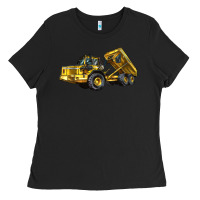 Black Articulated Hauler Ladies Tee - LillyAllenDesigns