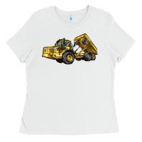 White Articulated Hauler Ladies Tee - LillyAllenDesigns