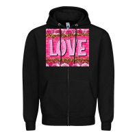 Black Love Valentine's day tumbler Zipper Hoodie - HowdyJamesFarm
