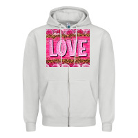 Dove Grey Love Valentine's day tumbler Zipper Hoodie - HowdyJamesFarm