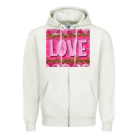 Love Valentine's Day Tumbler Zipper Hoodie | Teevron