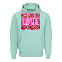 Seafoam Love Valentine's day tumbler Zipper Hoodie - HowdyJamesFarm