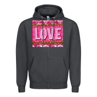 Smoke Love Valentine's day tumbler Zipper Hoodie - HowdyJamesFarm