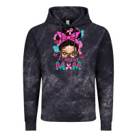 Cloud Black Warrior Mom Messy Bun With Flowers Vintage Hoodie - BundleAndBundleShop