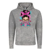 Cloud Rock Warrior Mom Messy Bun With Flowers Vintage Hoodie - BundleAndBundleShop