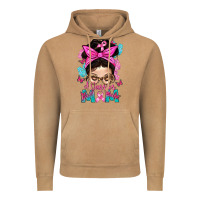 Vintage Camel Warrior Mom Messy Bun With Flowers Vintage Hoodie - BundleAndBundleShop