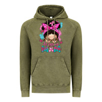Vintage Olive Warrior Mom Messy Bun With Flowers Vintage Hoodie - BundleAndBundleShop