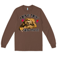 Chestnut Valentine Sloth, I Love You Slow Much Long Sleeve Tee - Bettercallsaul