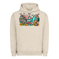 Pigment French Oak easter easter eggs Urban Hoodie - CowhideDigitalArt