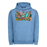 Pigment Pebble Blue easter easter eggs Urban Hoodie - CowhideDigitalArt