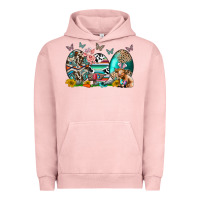 Pigment Salmon easter easter eggs Urban Hoodie - CowhideDigitalArt
