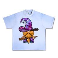Grape Ice witch gnome with broom Urban Heavy Tee - BundleAndBundleShop