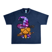 Navy witch gnome with broom Urban Heavy Tee - BundleAndBundleShop