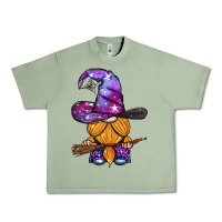 Oil Green witch gnome with broom Urban Heavy Tee - BundleAndBundleShop