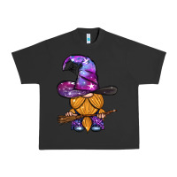 Pigment Black witch gnome with broom Urban Heavy Tee - BundleAndBundleShop