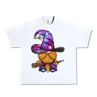 White witch gnome with broom Urban Heavy Tee - BundleAndBundleShop