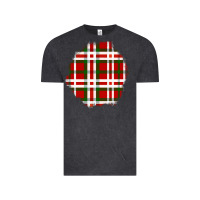 Vintage Black Christmas Tartan Patch Vintage Tee - BundleAndBundleShop