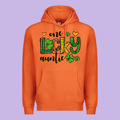 One Lucky Auntie St. Patrick's Premium Hoodie Designed By Oliviacreatesart