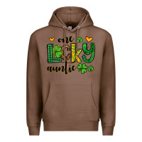 Chestnut One lucky auntie St. Patrick's Premium Hoodie - OliviaCreatesArt
