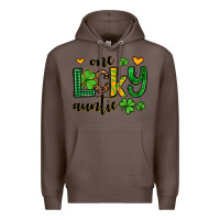 Coffee One lucky auntie St. Patrick's Premium Hoodie - OliviaCreatesArt