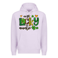 Lilac One lucky auntie St. Patrick's Premium Hoodie - OliviaCreatesArt