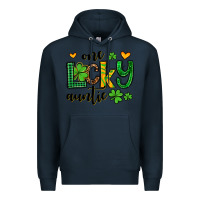 Navy One lucky auntie St. Patrick's Premium Hoodie - OliviaCreatesArt