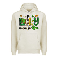 Oatmeal Heather One lucky auntie St. Patrick's Premium Hoodie - OliviaCreatesArt