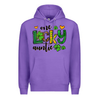 Purple One lucky auntie St. Patrick's Premium Hoodie - OliviaCreatesArt