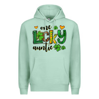 Seafoam One lucky auntie St. Patrick's Premium Hoodie - OliviaCreatesArt