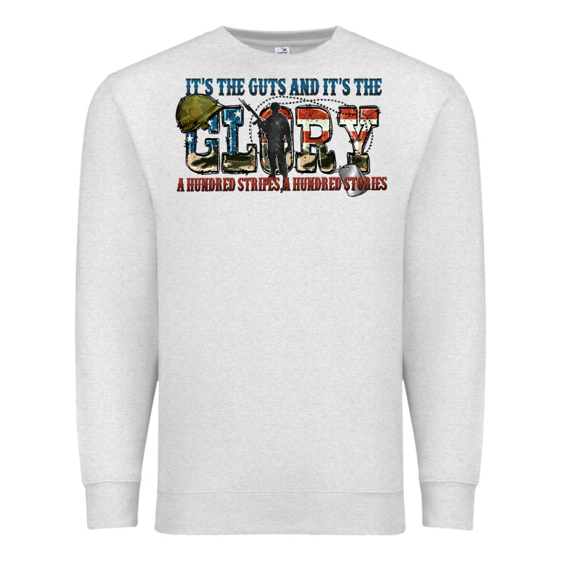 It's The Guts And It's The Glory A Hundred Stripes Premium Sweatshirt by FaDigitalArtStudio | Teevron